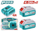 Total TFBCPK1424 P20S 20V Lithium-Ion battery and charger kit