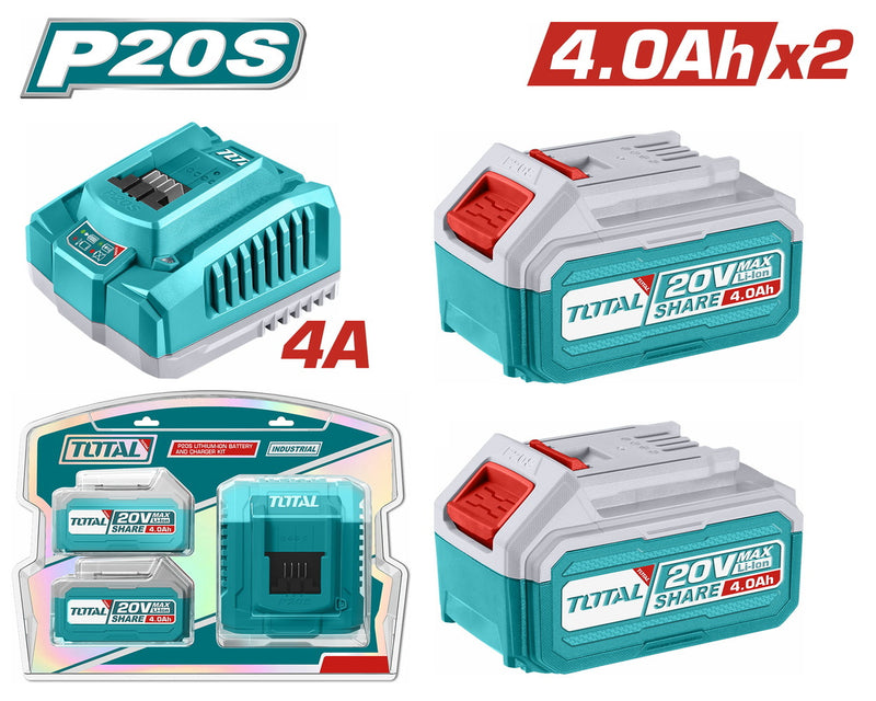 Total TFBCPK1424 P20S 20V Lithium-Ion battery and charger kit