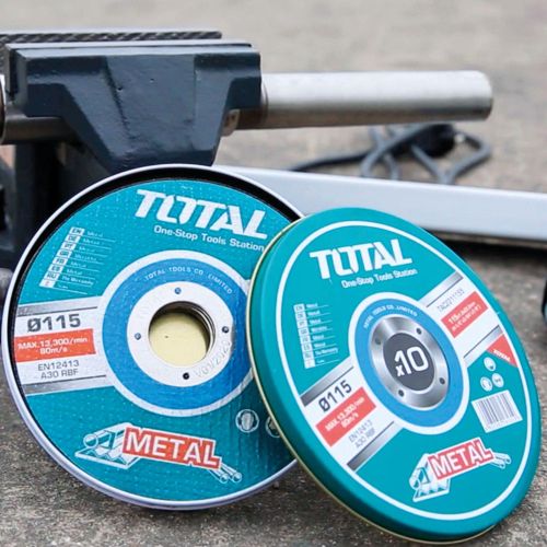 TOTAL TAC210115100 Abrasive Metal Cutting Disc Set 115mm