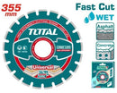 TOTAL TAC2113551 Diamond Cutting Disc for Asphalt & Concrete 355mm