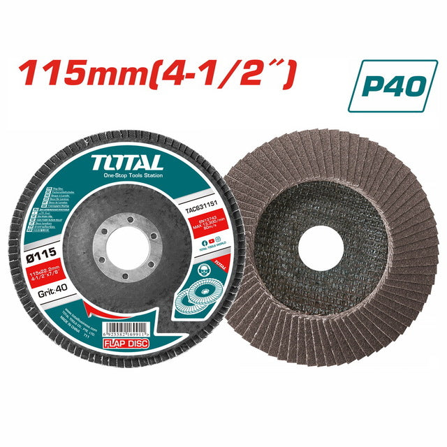 TOTAL TAC631151 Flap Disc 115mm P40