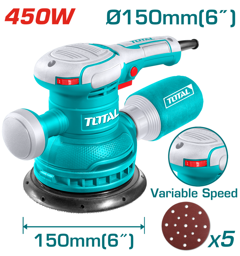 TOTAL TF2061506 Electric Rotary Sander 450W  