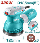TOTAL TF2131256 Rotary sander 320W
