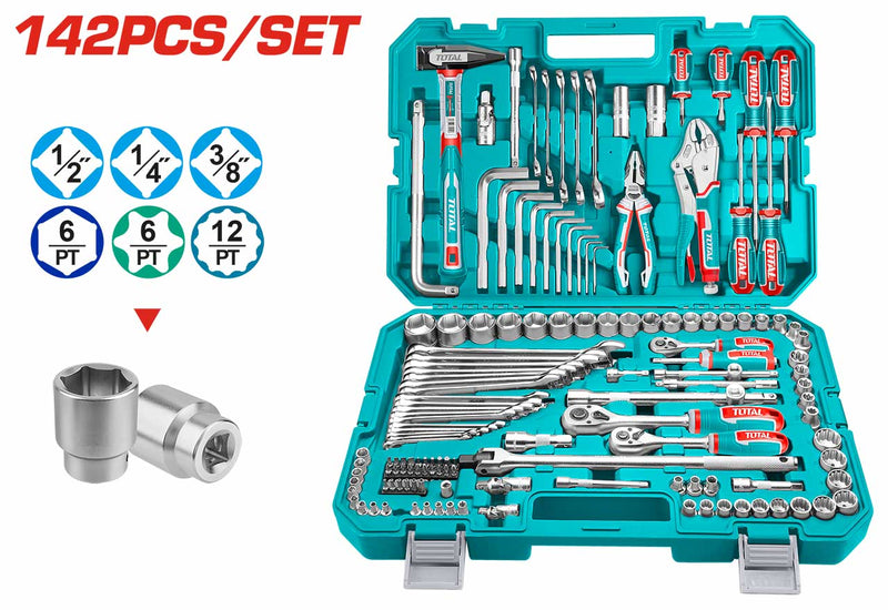 TOTAL THKTHP21426 142 Pcs combination tools set
