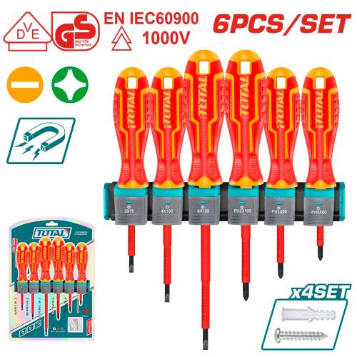 TOTAL THTIS566  6 Pcs insulated screwdriver set