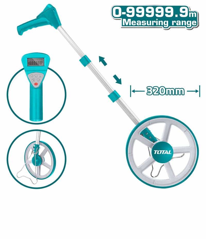 TOTAL TMT19923 Digital Distance Measuring Wheel