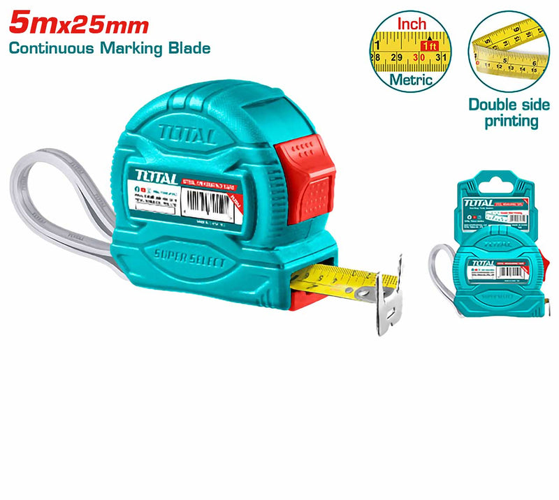 TOTAL TMT34525 Steel Measuring Tape