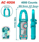 TOTAL TMT762001 Digital AC Clamp Meter 