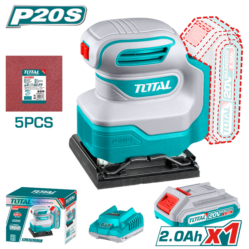 TOTAL TSHSLI20141 20V Cordless Sheet Sander
