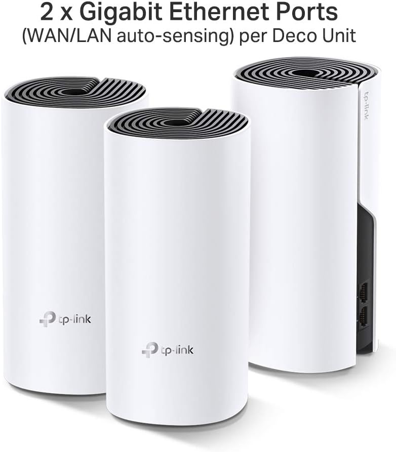 TP-Link Deco M4 AC1200 Whole Home Mesh Wi-Fi System (3 Pack) – TL-DECO M4 (3-PACK)