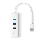 TP-Link TL-UE330 USB 3.0 3-Port Hub & Gigabit Ethernet Adapter – High Speed Multi-Port USB Expansion Hub with RJ45 LAN Adapter for Laptops, Ultrabooks, Office, Home, and Professional Networking Applications