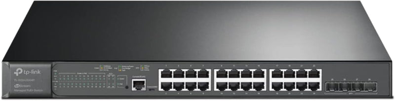 TP-Link TL-SG3428XMP JetStream 24-Port Gigabit and 4-Port 10GE SFP+ L2+ Managed Switch with 24-Port PoE+