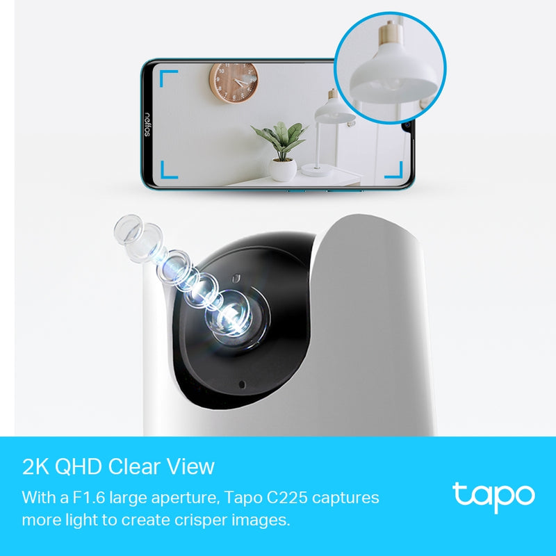 TP-Link Tapo C225 Pan/Tilt AI Home Security Wi-Fi Camera 