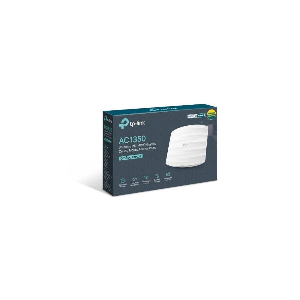 TP-Link EAP225 AC1350 Wireless MU-MIMO Gigabit Ceiling Mount Access Point