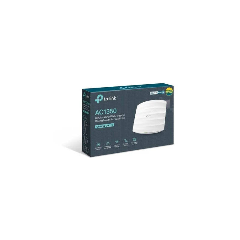 TP-Link EAP225 AC1350 Wireless MU-MIMO Gigabit Ceiling Mount Access Point