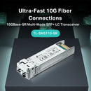 TP-Link TL-SM5110-SR 10Gbps 850nm 300m SFP+ LC Transceiver – High-Speed Multi-Mode Fiber Optical Module for Data Centers, Enterprise Networking, and 10G Infrastructure Connectivity