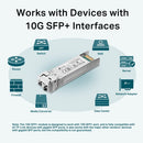 TP-Link TL-SM5110-SR 10Gbps 850nm 300m SFP+ LC Transceiver – High-Speed Multi-Mode Fiber Optical Module for Data Centers, Enterprise Networking, and 10G Infrastructure Connectivity