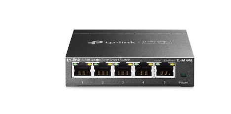TP-Link TL-SG105E | 5-Port Gigabit Ethernet Switch – Smart Managed, Metal, Plug &amp; Play, QoS