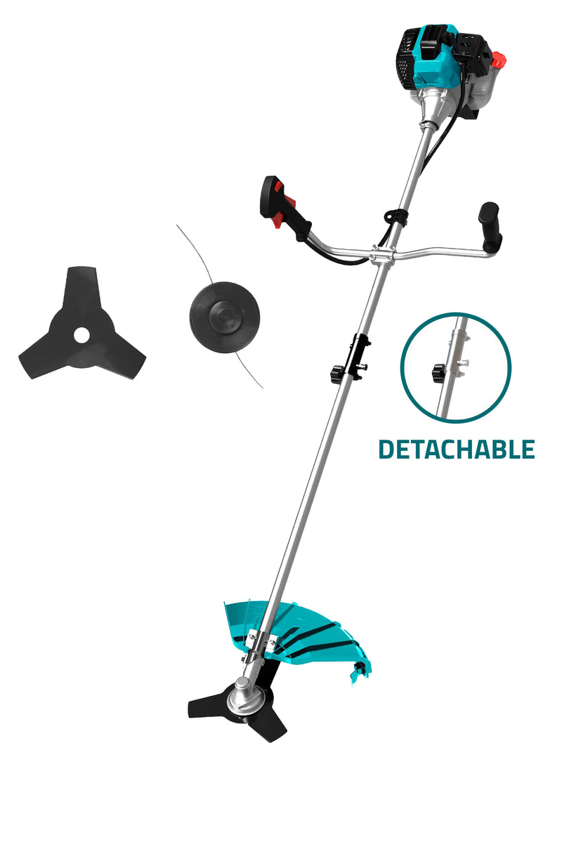 Total TP5434421 Gasoline Grass Trimmer and Bush Cutter 42.7cc 1.25Kw (2HP)