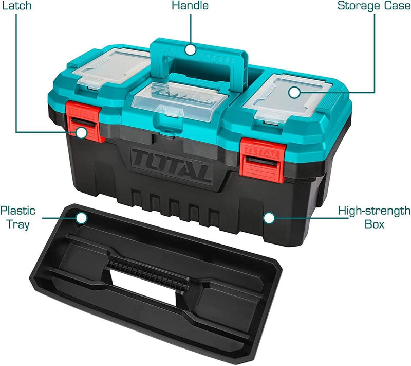 Total TPBX0141 14" Empty Plastic Tool Box