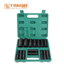 Tianqin TQ73006 15-Piece 1/2″ Long Socket Set – Professional Heavy Duty Mechanic Tool Kit for Automotive & Workshop Use