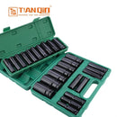 Tianqin TQ73006 15-Piece 1/2″ Long Socket Set – Professional Heavy Duty Mechanic Tool Kit for Automotive & Workshop Use