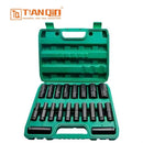 Tianqin TQ73009 20-Piece 1/2" Long Socket Set – Professional Heavy Duty Tool Kit for Automotive & Mechanical Work