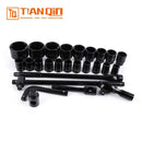 Tianqin TQ73094 3/4″ & 1″ Heavy Duty 26-Piece Socket Wrench Set – Black Electrophoresis Finish, Professional Industrial Tool Kit