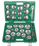 Tianqin TQ82137 28-Piece Oil Filter Socket Set – Chrome Finish, Durable Auto Repair Tool Kit for Mechanics & DIY Car Maintenance