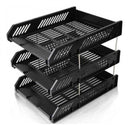 3 Tier Stackable Office Filing Trays A4 Document Magazine Rack Storage