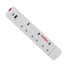 Tronic TR 7864-UBC 3-Way Extension Cable Socket with USB and USB C