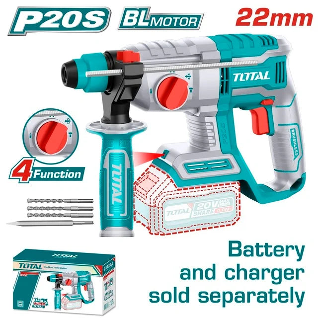 Total TRHLI202081 20V 4.0Ah Battery Lithium-Ion Rotary Hammer