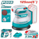 Total TROSLI20021 125mm 20V Cordless Random Orbit Sander – Portable Heavy Duty Power Tool for Wood, Metal & Automotive Use