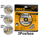 Ingco TSB51852153 TCT Saw Blades 3-Pack