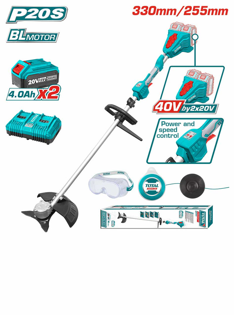 Total TSTLI200285 20V Cordless String Trimmer and Brush Cutter