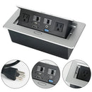 Table Pop Up Box Silver – Tabletop Power & Data Outlet