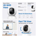 Tapo C220 Pan/Tilt AI Home Security Wi-Fi Camera – Smart indoor security camera with AI detection, pan and tilt coverage, and reliable home monitoring