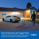 Tapo C720 smart floodlight camera with AI person pet vehicle detection