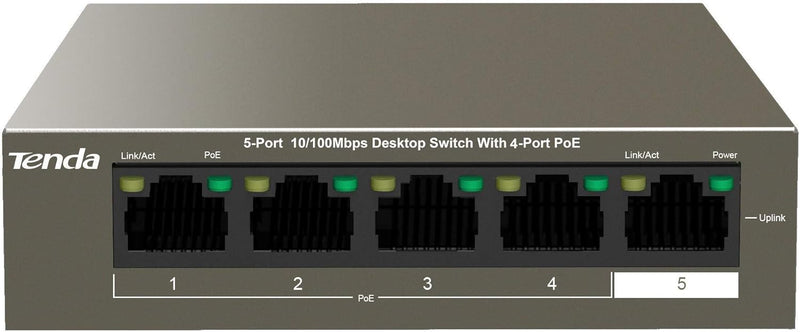 Tenda TEF1105P, 5 Port Fast Ethernet PoE Switch 