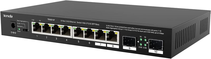 Tenda TEM2010F, 8 Port 2.5G Ethernet Switch 