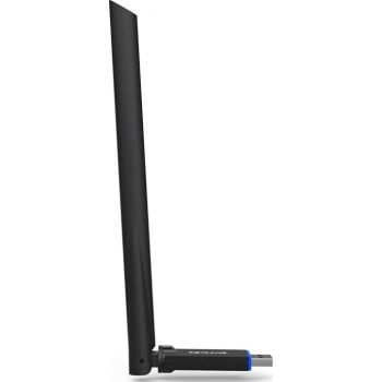 Tenda U10-X AC650 Dual-Band Wireless USB Adapter, 6dBi Antenna, Wall-Penetrating, 5GHz Up to 433Mbps, 2.4GHz Up to 200Mbps, USB2.0