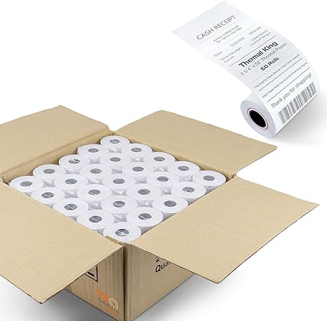 TK Thermal Rolls 57mm x 40mm (50 Pieces per box)
