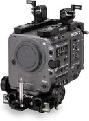 Tilta camera cage for Sony FX6 showing top plate dual rod mounts and 15mm baseplate
