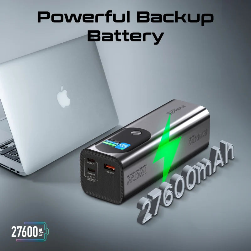 Promate Titan-160 27600mAh Powerbank 160W
