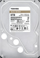 Toshiba N300 8TB NAS 3.5'' Internal Hard Drive - CMR SATA 6 GB/s 7200 RPM - HDWG480EZSTA