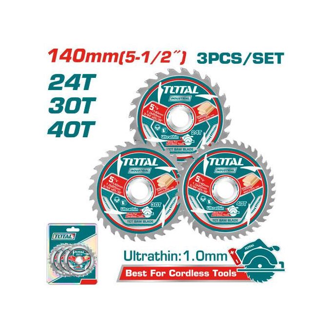 Total TAC236165 Ultra-thin TCT Saw Blade Set Size: 165mm(6-1/2")
