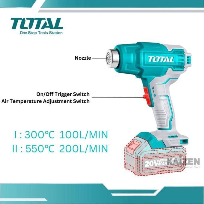 Total TBLI2002 20V, Li-ion Cordless heat gun