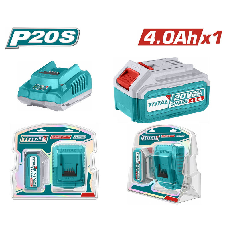 Total TFBCPK1214 P20S 4.0Ah Lithium-Ion battery and charger kit
