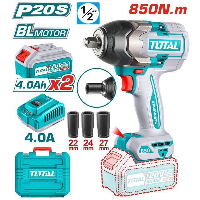 Total TIWLI2085 Cordless 20V impact wrench 20V