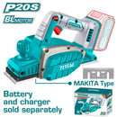 Total TTRLI20401 20V Li-ion Cordless planer, 82 mm